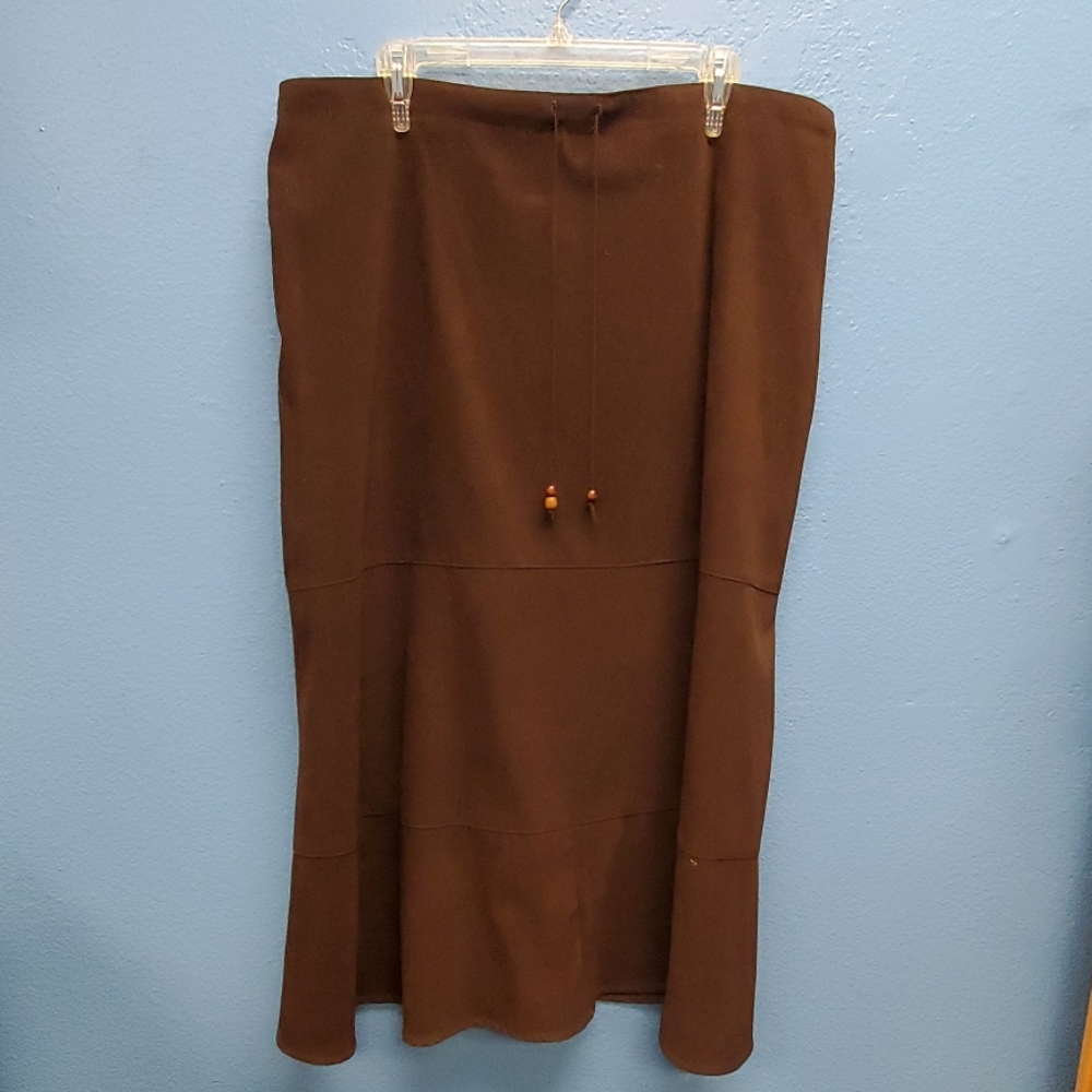 Dress Barn brown suede like material size 18W